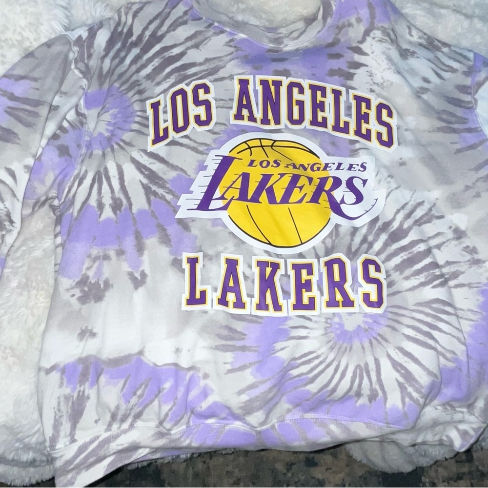 Los Angeles Lakers women’s  Tie-Dye sweater - Purple and White 2x